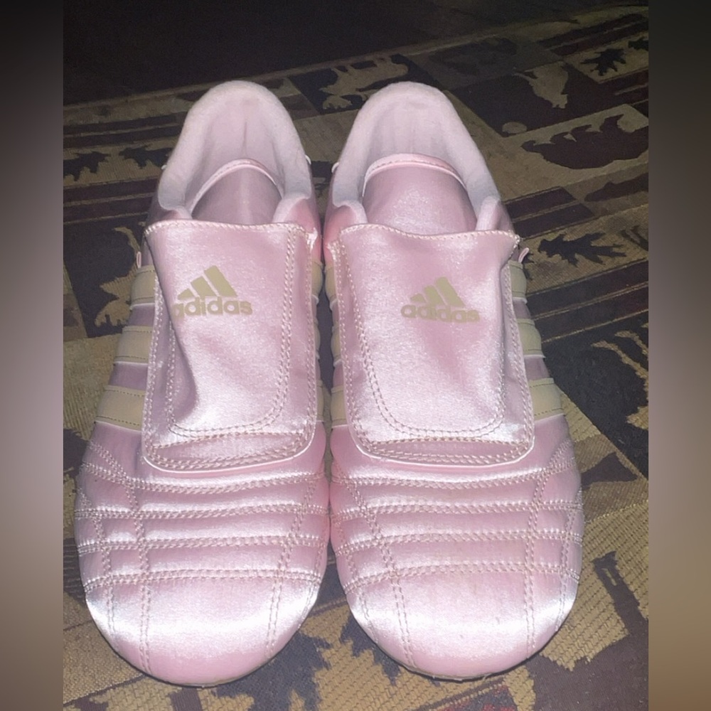 Adidas Pink and Gold Slip-On Shoes